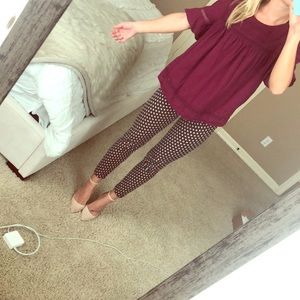 H&M women’s patterned ankle pant; size 2